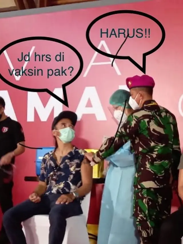 Potret Seniman Suntik Vaksin COVID-19