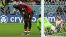 <p>Reaksi kecewa pemain Belgia,&nbsp;Romelu Lukaku setelah gagal mencetak gol ke gawang Kroasia saat matchday ketiga Grup F Piala Dunia 2022 yang berlangsung di&nbsp;Ahmad Bin Ali Stadium, Kamis (01/12/2022). (AP/Francisco Seco)</p>