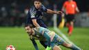 Aksi Joao Neves pada menit ke-78 berbuah gol keunggulan Paris Saint-Germain atas Manchester City. (Franck FIFE/AFP)