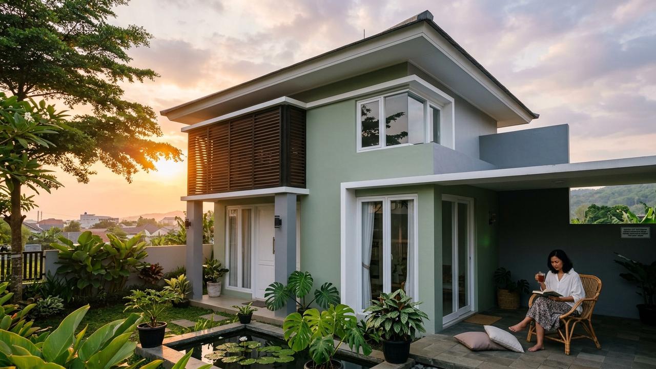 10 Pilihan Warna Cat Eksterior yang Membantu Rumah Menghadap Barat Terlihat Adem