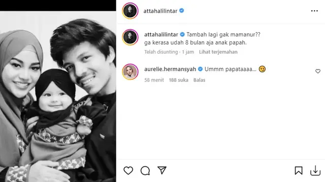 Atta Halilintar - Aurel Hermansyah (Foto: Instagram/@attahalilintar)