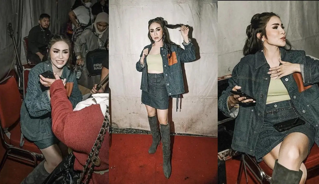 Potret Momo saat berada di backstage Playlist Live Festival 2.0 di Bandung, Minggu (18/9/2022). Melalui postingan di akun Instagramnya, Momo menyampaikan rasa terima kasihnya pada para penonton karena membuat dirinya kembali percaya diri dan merasa diterima oleh penikmat musik Indonesia. (Instagram/@therealmomogeisha)