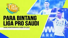 Berita video spotlight kali ini membahas tentang empat pemain Liga Pro Saudi yang kontraknya habis pada tahun 2025, salah satunya ialah Cristiano Ronaldo.