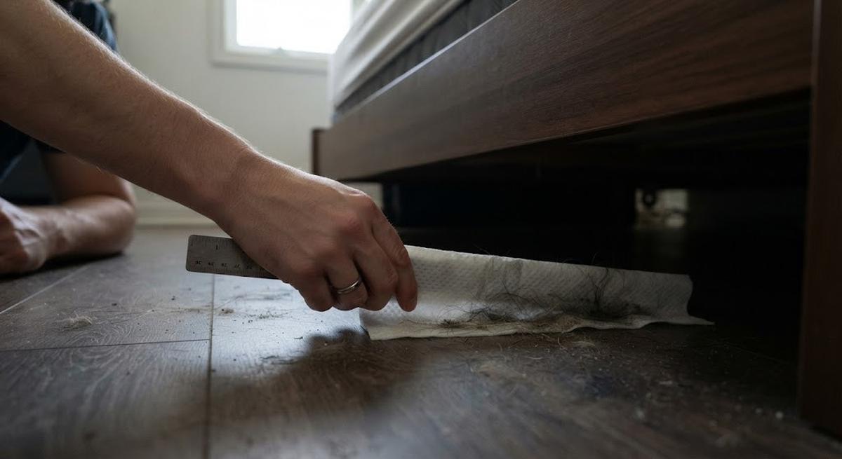 Membersihkan Kolong Tempat Tidur