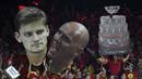 Suporter Belgia memegang poster petenis Belgia, David Goffin (kiri) dan kapten Berliga, Johan van Herck  pada Final Piala Davis di Flanders Expo, Ghent, Belgia, Minggu (30/11/2015). (AFP Photo/John Thys)