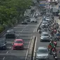 Suasana lalu lintas di Jalan Margonda Raya Depok, Jawa Barat, Sabtu (25/9/2021). Pemerintah Kota Depok dan Polres Metro Depok berencana menerapkan kebijakan ganjil-genap di Jalan Margonda Raya pada Oktober 2021 yang akan berlaku hanya saat akhir pekan. (merdeka.com/Imam Buhori)