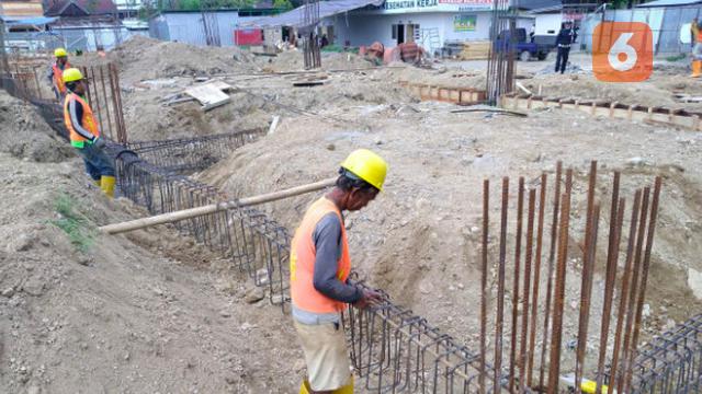 Pembangunan Pasar Tempe di Sengkang (Liputan6.com/Fauzan)