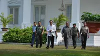 Prescon Jokowi (Liputan6.com/Herman Zakharia)