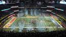 Tim Philadelphia Eagles merayakan kemenangan atas Kansas City dalam laga final yang berlangsung di Caesars Superdome, New Orleans, Louisiana, Senin (10/02/2025). (AP Photo/David J. Phillip)