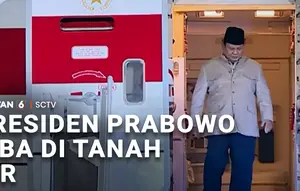 Presiden Prabowo Tiba di Tanah Air