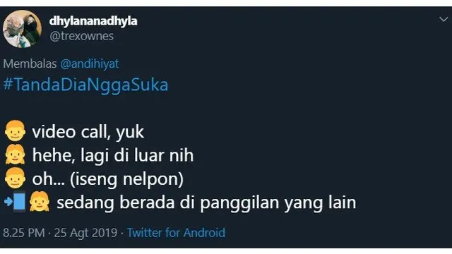 Cuitan Kocak ‘Tanda Dia Ngga Suka’ Ini Malah Bikin Cengegesan