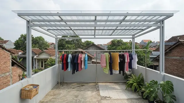 Model Atap Jemuran dari Baja Ringan yang Cocok untuk Rumah Sederhana