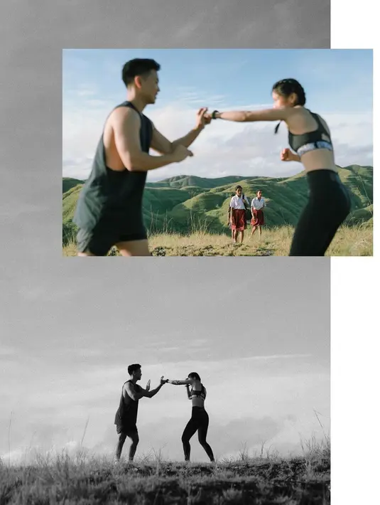 Sama-sama hobi olahraga, Olivia mengaku sengaja memilih konsep olahraga agar bisa sekalian workout. [Foto: IG/olivia.mci8].