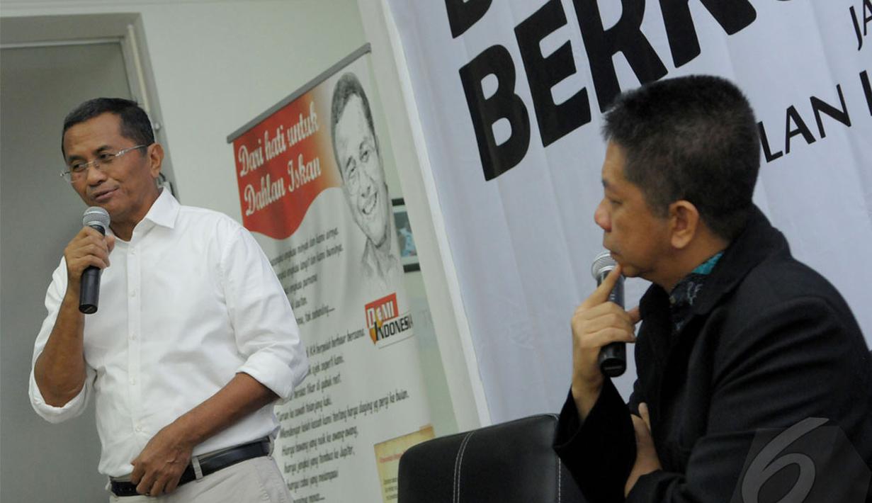 Diskusi tersebut membahas bagaimana partai Demokrat menentukan arah berani atau tidaknya dalam berkoalisi dengan partai lain, Jakarta Selatan, Rabu (14/5/2014) (Liputan6.com/Andrian M Tunay)