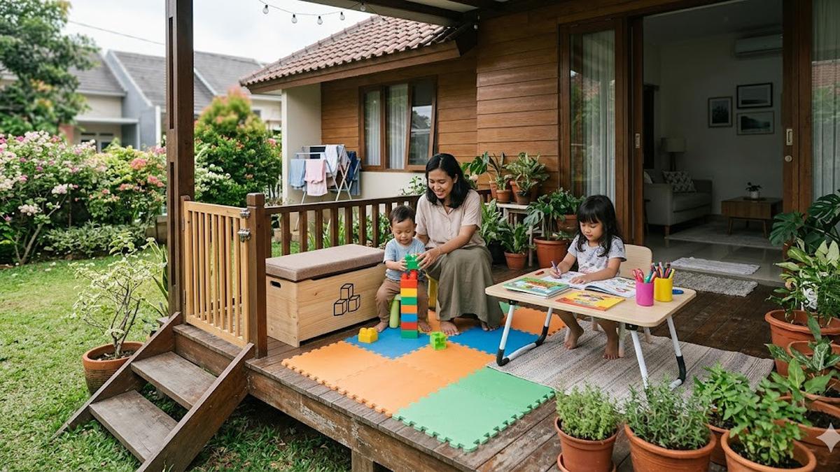 7 Model Rumah Kecil dengan Teras Multifungsi untuk Kegiatan Ibu Rumah Tangga, Produktif dan Estetik