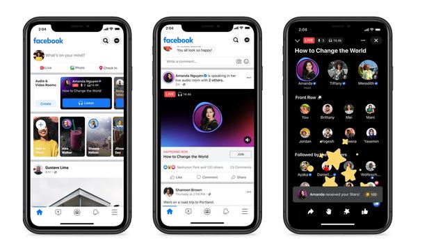 live audio rooms, Facebook