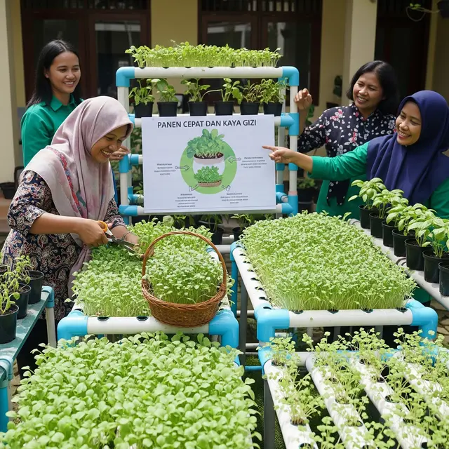 Ide Kebun Sayur Hidroponik untuk Ibu PKK