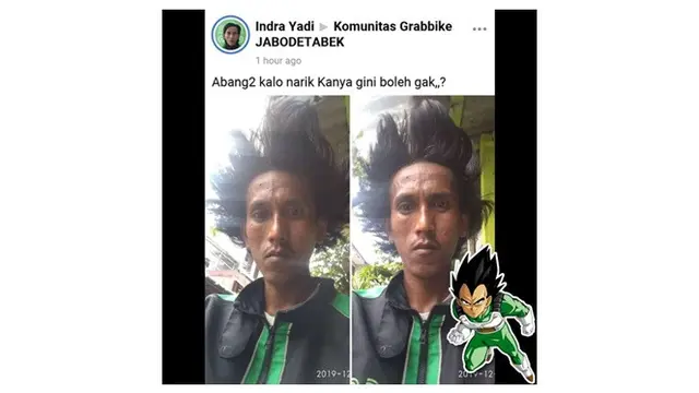 Potret Driver Ojek Online Bergaya Kartun Ini Bikin Ngakak