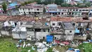 Foto udara menunjukkan kerusakan pada bangunan setelah tornado menghantam kota Suqian, di provinsi Jiangsu, China, Rabu 20 September 2023. (AFP/China OUT)