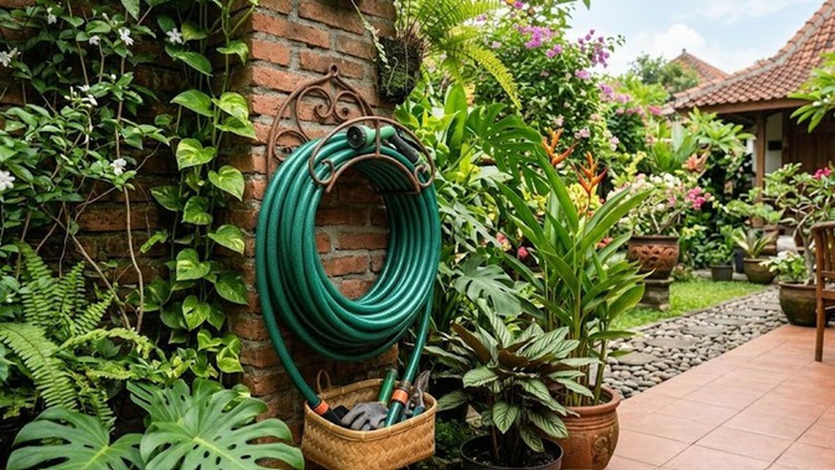 8 Ide Menyimpan Selang Taman agar Halaman Selalu Terlihat Rapi, Praktis untuk Rumah Minimalis