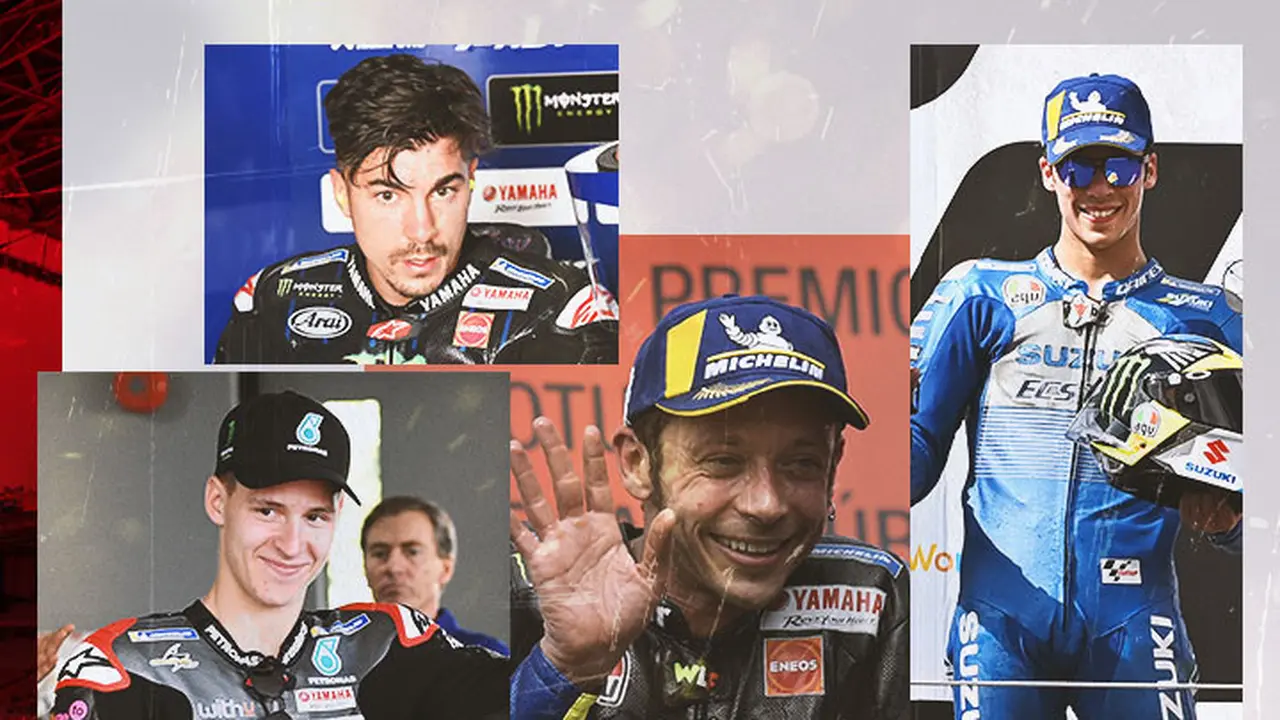 Fabio Quartararo, Maverick Vinales, Joan Mir dan Valentino Rossi