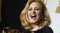 Adele menempati urutan teratas sebagai penyanyi muda Inggris terkaya dengan nilai kekayaan 45 juta Pound sterling.