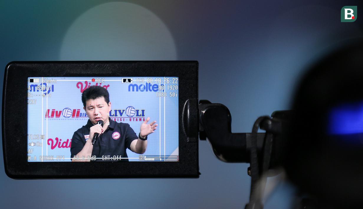 <p>Direktur Moji, Hendy Lim memberikan keterangan saat konferensi pers Livoli 2022 yang berlangsung di Hall Senayan City, Jakarta, Rabu (21/09/2022) sore WIB. (Bola.com/Bagaskara Lazuardi)</p>