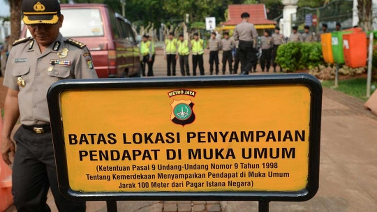 Massa sekarang tak boleh demo lewati pembatas Istana Negara ini