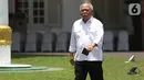 Menteri PUPR 2014-2019 Basuki Hadimuljono tiba di Kompleks Istana Kepresidenan di Jakarta, Selasa (22/10/2019). Basuki Hadimuljono mengaku dihubungi Menteri Sekretaris Negara untuk datang ke Istana hari ini. (Liputan6.com/Angga Yuniar)