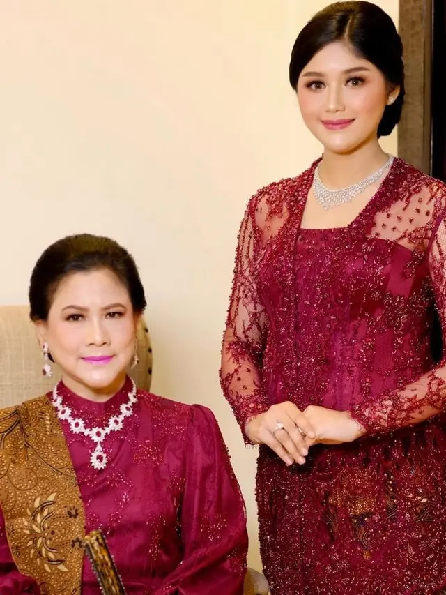Gaya Erina Gudono mengenakan kebaya saat hamil. [@erinagudono]