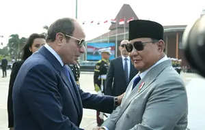 Momen Prabowo Lepas Kepulangan Presiden Mesir El-Sisi di Halim