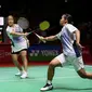 Pebulutangkis ganda putri Indonesia, Meilysa Trias Puspita Sari/Rachel Allesya Rose melakukan selebrasi setelah mencetak angka saat laga 32 besar Indonesia Masters 2023 melawan pebulutangkis ganda putri Amerika Serikat, Francesca Corbett/Allison Lee di Istora Senayan, Jakarta, Rabu (25/01/2023). Meilysa Trias Puspita Sari/Rachel Allesya Rose kalah rubber game 21-8, 19-21 dan 18-21. (Bola.com/Bagaskara Lazuardi)