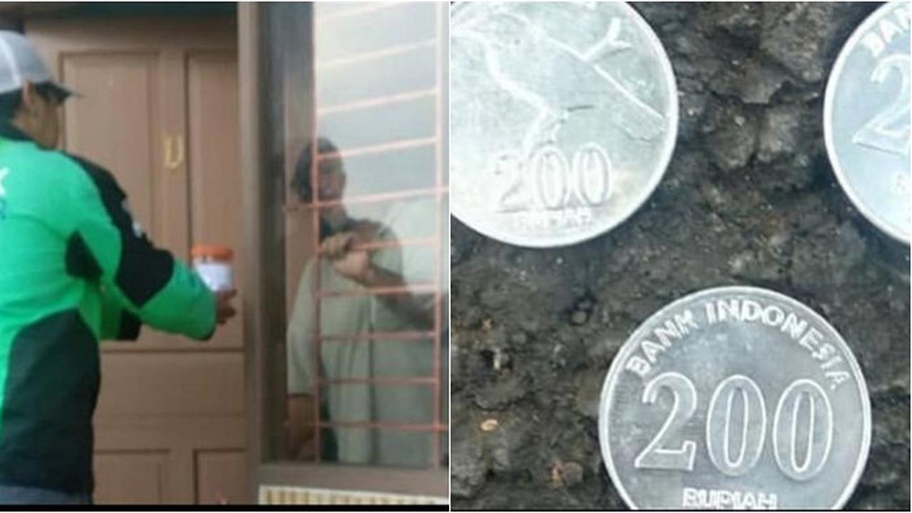 Driver mengembalikan uang Rp 200 kepada konsumen