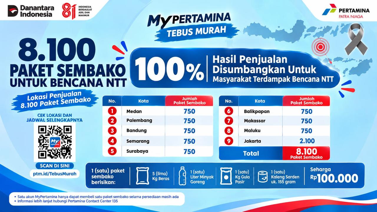 Ribuan Paket Sembako Murah MyPertamina