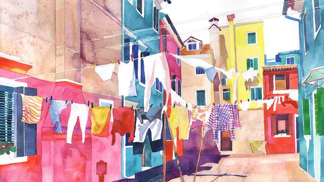 6 Potret Lukisan Negara Italia Ini Unik, Gambarkan Setiap Sudut Kotanya