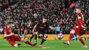 Liverpool. Atletico Madrid pernah menyingkirkan Liverpool di babak 16 Besar Liga Champions 2019/2020. Pada leg pertama di kandang Atletico (18/2/2020) Liverpool kalah 0-1. Sementara di leg kedua (11/3/2020) Atletico menang 3-2 (0-1) lewat extra time. Atletico menang agregat 4-2. (AFP/Paul Ellis)