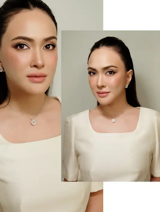 Hendak perpanjang paspor, Shandy Aulia ,mempersiapkan diri dengan memulas wajahnya untuk foto paspor [@kunsoomakeupartist]