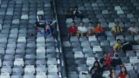 Suasana sepi di babak 32 besar Indonesia Open 2024, Selasa (4/6/2024). (Bola.com/M Iqbal Ichsan)
