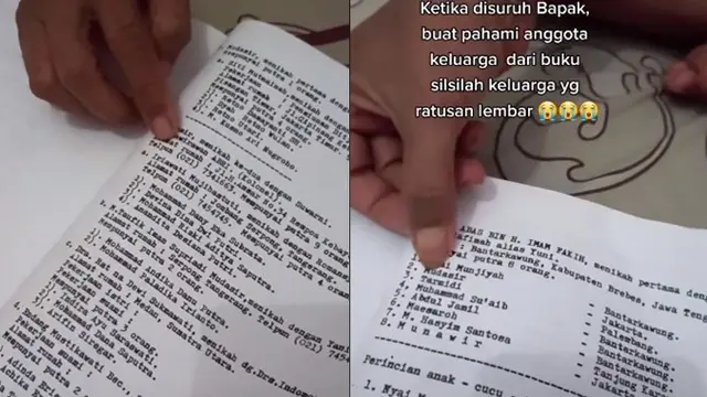 Viral Wanita Unggah Buku Silsilah Keluarga, Jumlah Halamannya Ratusan Lembar