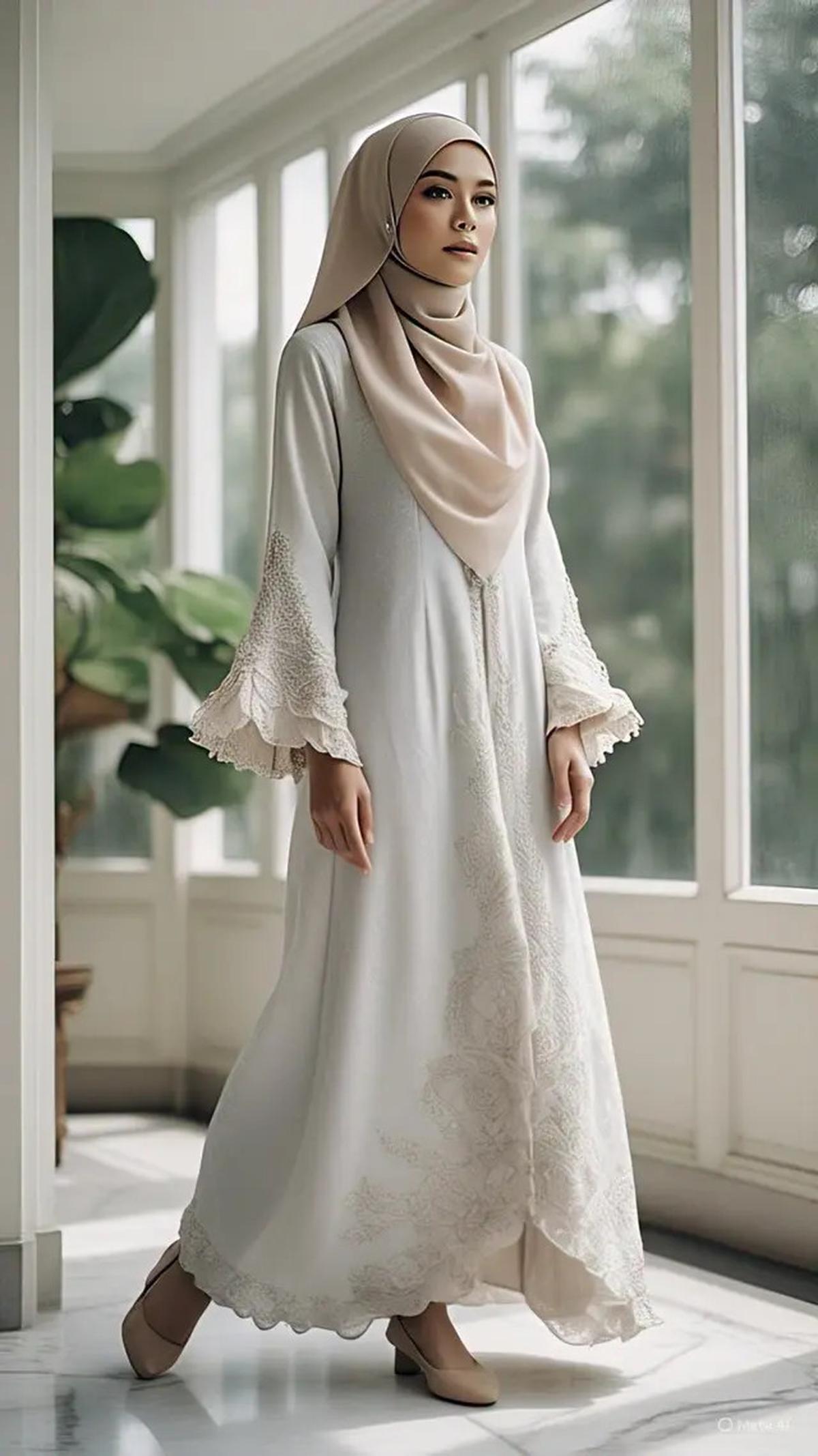 7 Cara Islami Padu Padan Dress Putih agar Cocok di Acara Resmi