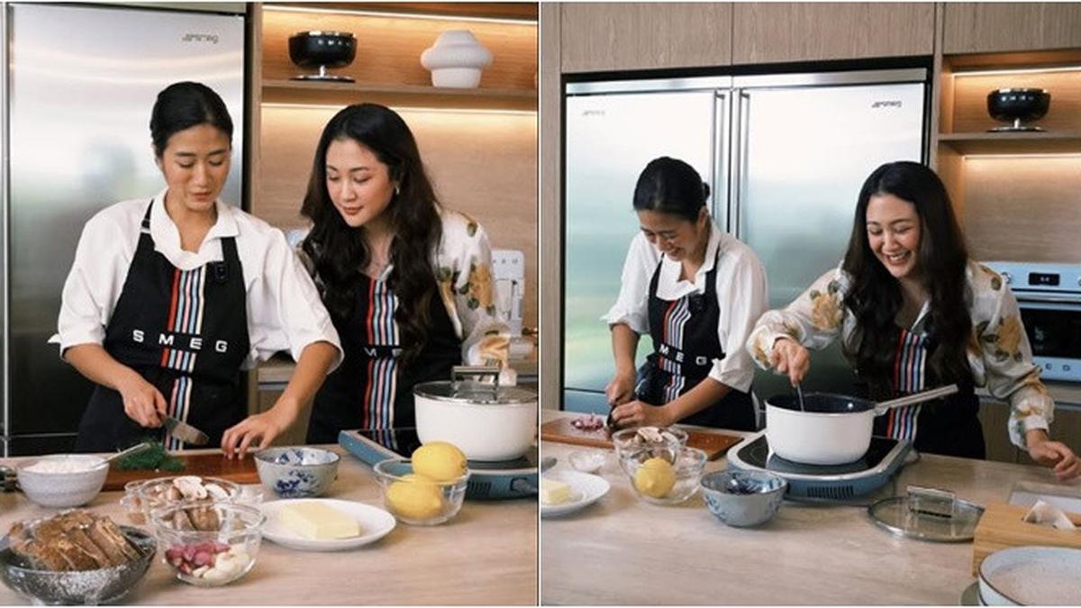 6 Potret Keseruan Sherina Munaf dan Chef Renatta Masak Bareng, Bikin Turkish Eggs