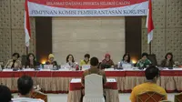 Suasana wawancara terbuka calon pimpinan KPK. (Faizal Fanani/Liputan6.com)