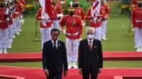 PM Malaysia Ismail Sabri Yaakob disambut oleh Presiden Indonesia Joko Widodo di Istana Bogor pada 10 November 2021. (Dok: Kantor PM Malaysia)