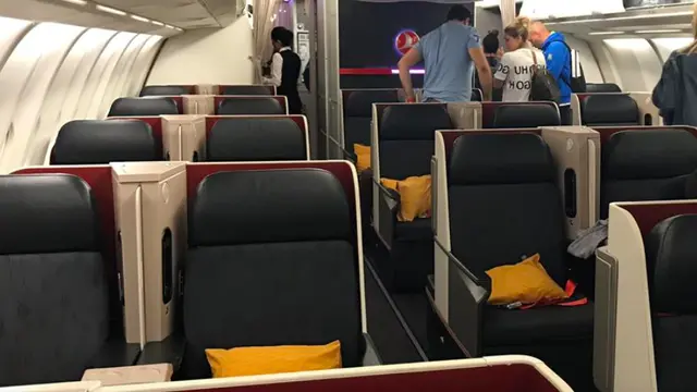 Suasana di kelas Bisnis Maskapai Turkish Airlines. (Ist)