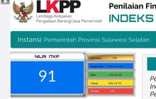 Pemprov Sulsel Raih Predikat Sangat Baik dari LKPP RI dalam Indeks Tata Kelola Pengadaan