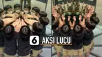 Kocak aksi bocah ini menari di depan cermin. Terlihat bocah-bocah seperti sedang membuat lingkaran di depan cermin.