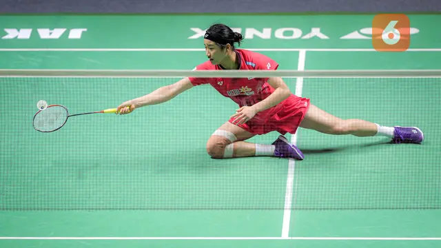 Foto: So Sweet! An Se Young dan Wang Zhi Yi Tukeran Bando setelah Laga Sengit di Semifinal Indonesia Open 2024