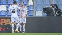 AC Milan saat menghadapi Sassuolo di lanjutan Liga Italia (AFP)