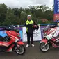 Noersinta seorang lady biker yang ditunjuk menjadi marshal di Tour De Linggarjati