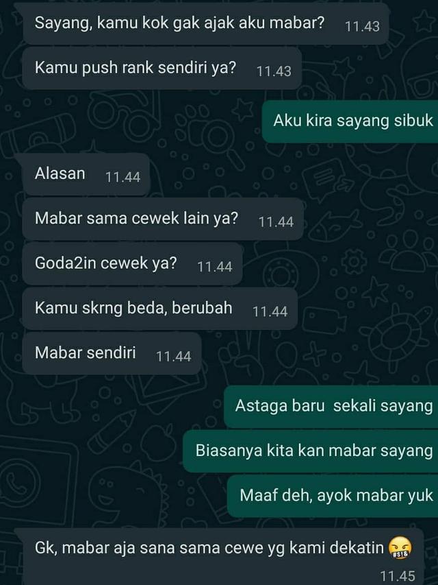 7 Chat Ribut Sama Pacar Karena Game Ini Bikin Nyesek, Ada yang Putus
